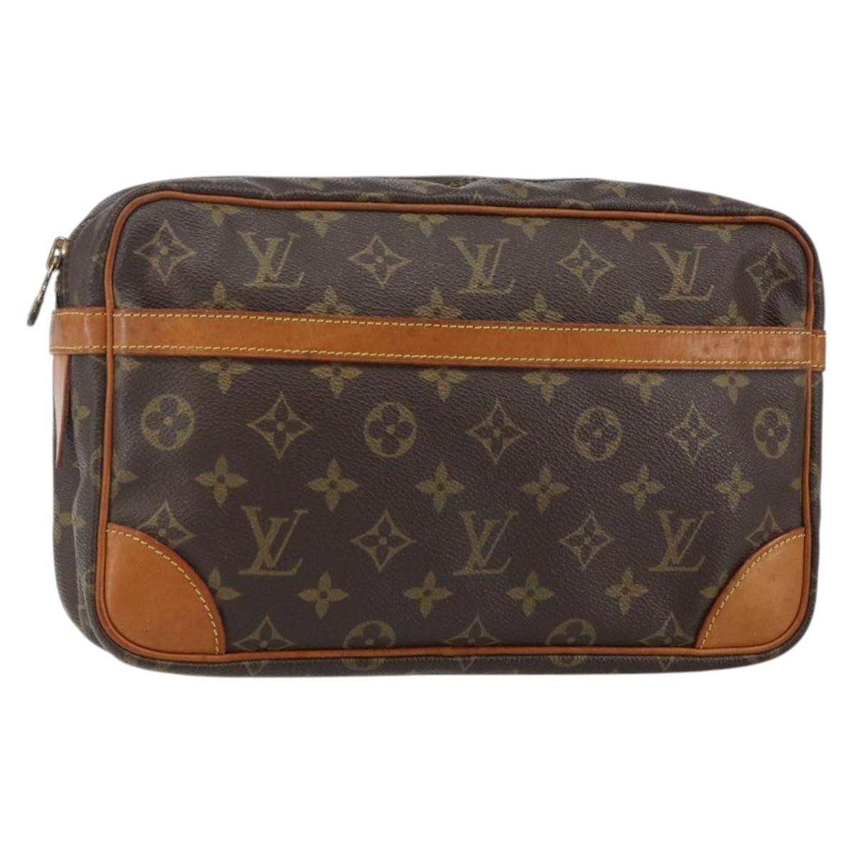 LOUIS VUITTON Monogram Compiegne 28 Clutch Bag M51845 LV Auth th6336