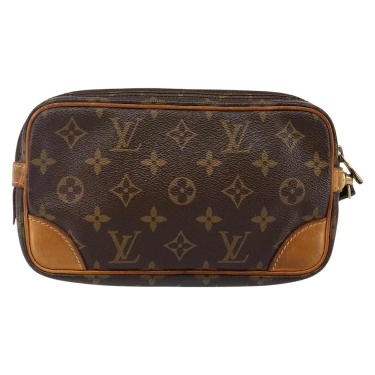 LOUIS VUITTON Monogram Marly Dragonne PM Clutch Bag M51827 LV Auth th6338