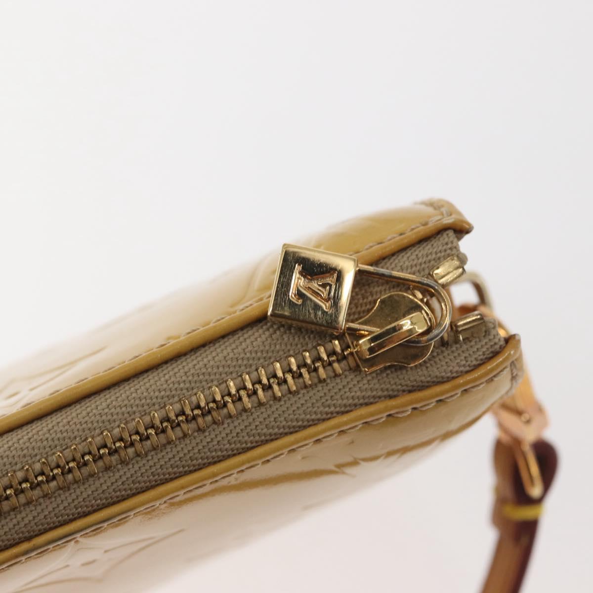 LOUIS VUITTON Monogram Vernis Lexington Pouch Beige M91010 LV Auth th6345