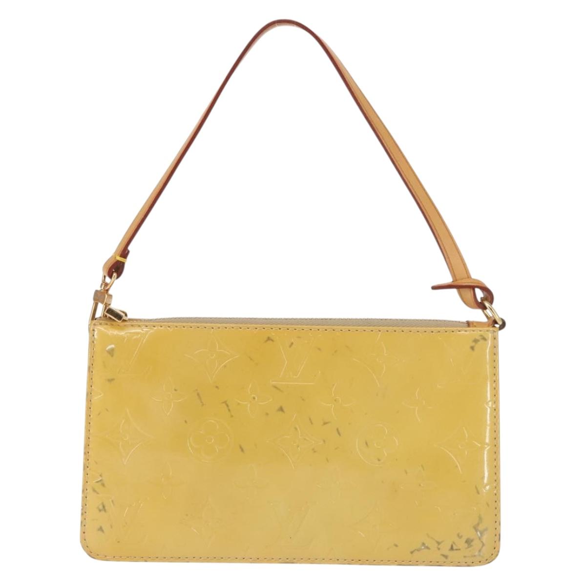 LOUIS VUITTON Monogram Vernis Lexington Pouch Beige M91010 LV Auth th6345