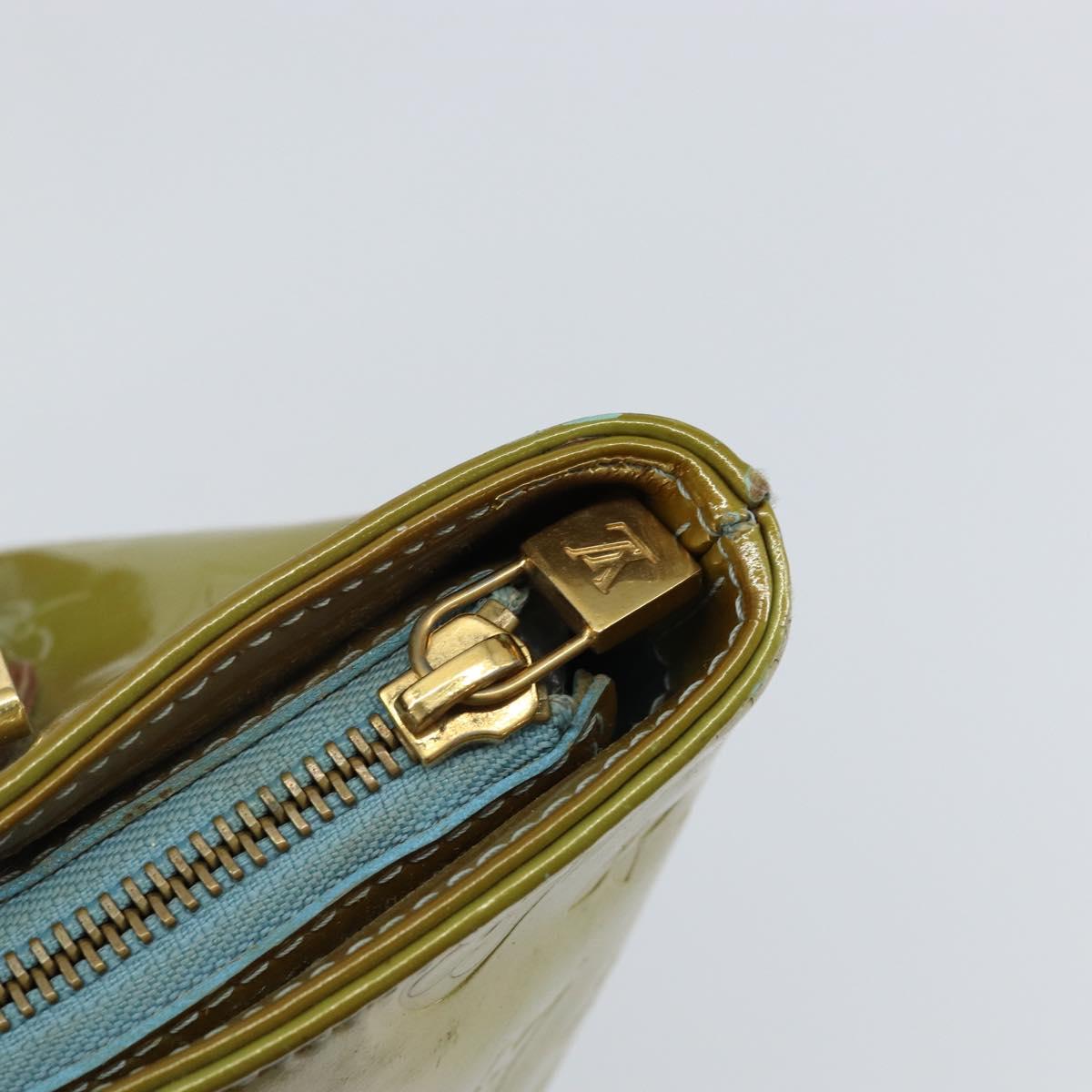 LOUIS VUITTON Monogram Vernis Houston Hand Bag Baby Blue M91005 LV Auth th6346