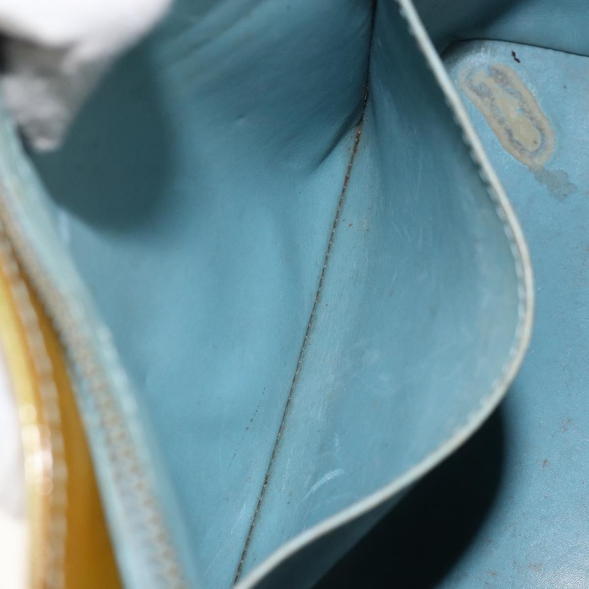 LOUIS VUITTON Monogram Vernis Houston Hand Bag Baby Blue M91005 LV Auth th6346