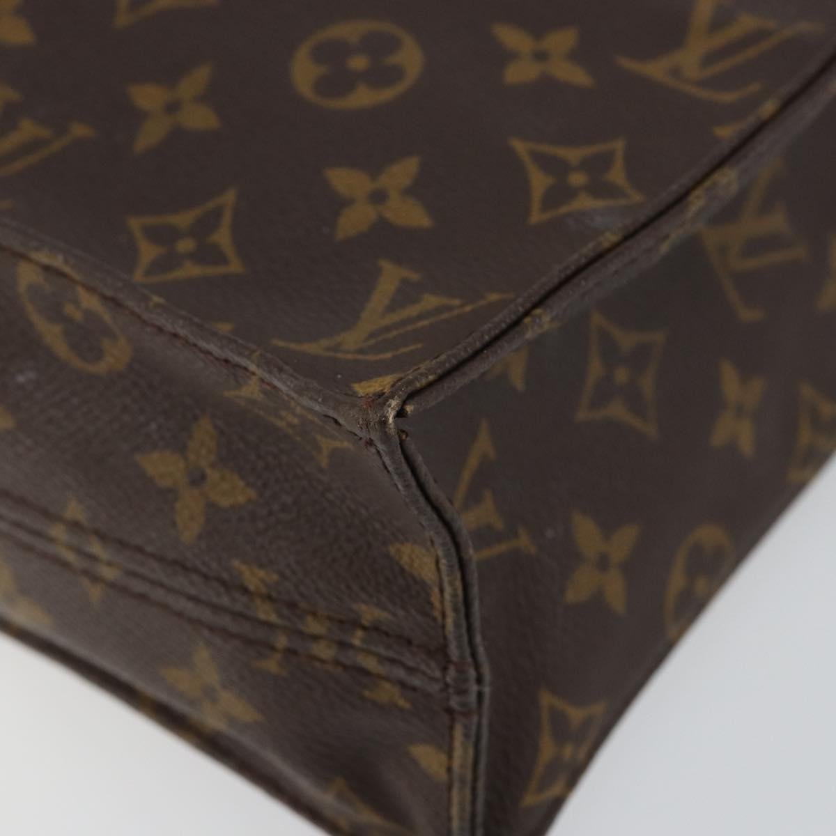 LOUIS VUITTON Monogram Sac Plat Hand Bag M51140 LV Auth th6350