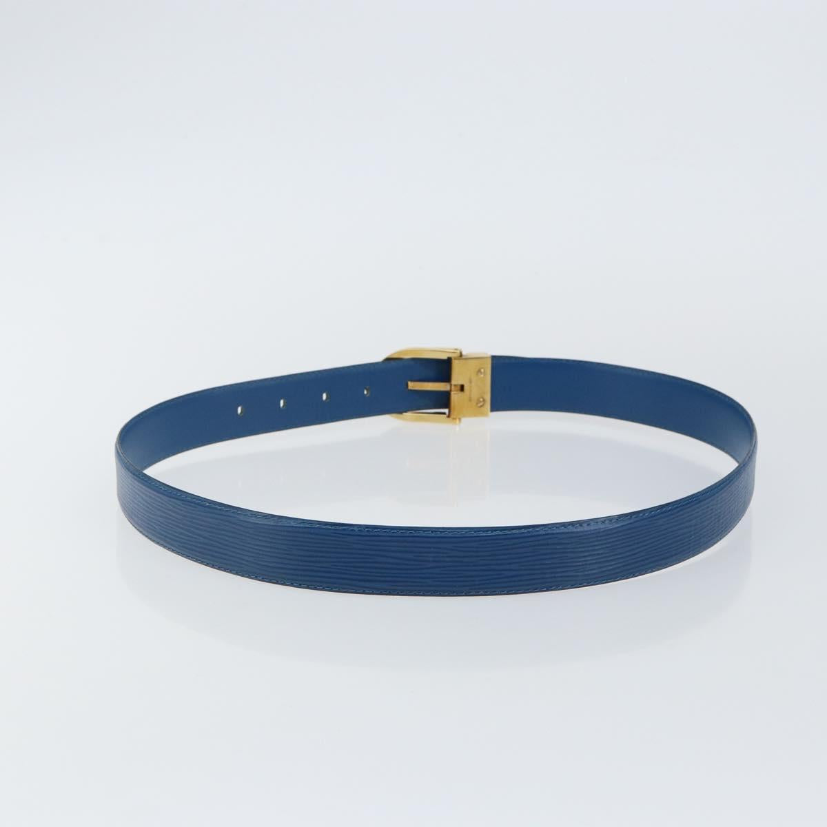 LOUIS VUITTON Epi Ceinture Belt 38.2"" Blue LV Auth th6354