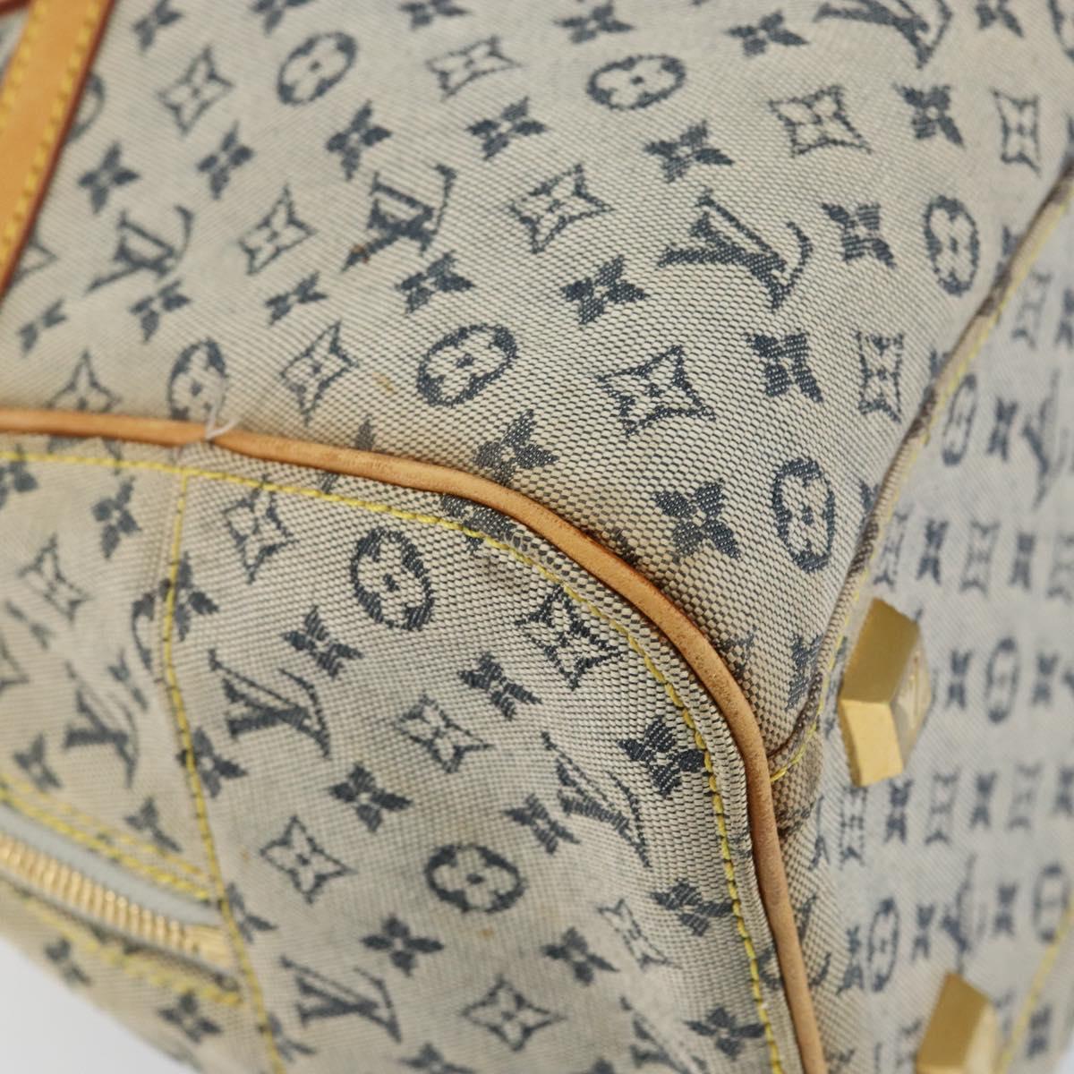 LOUIS VUITTON Monogram Mini Marie Hand Bag Blue M92003 LV Auth th6363