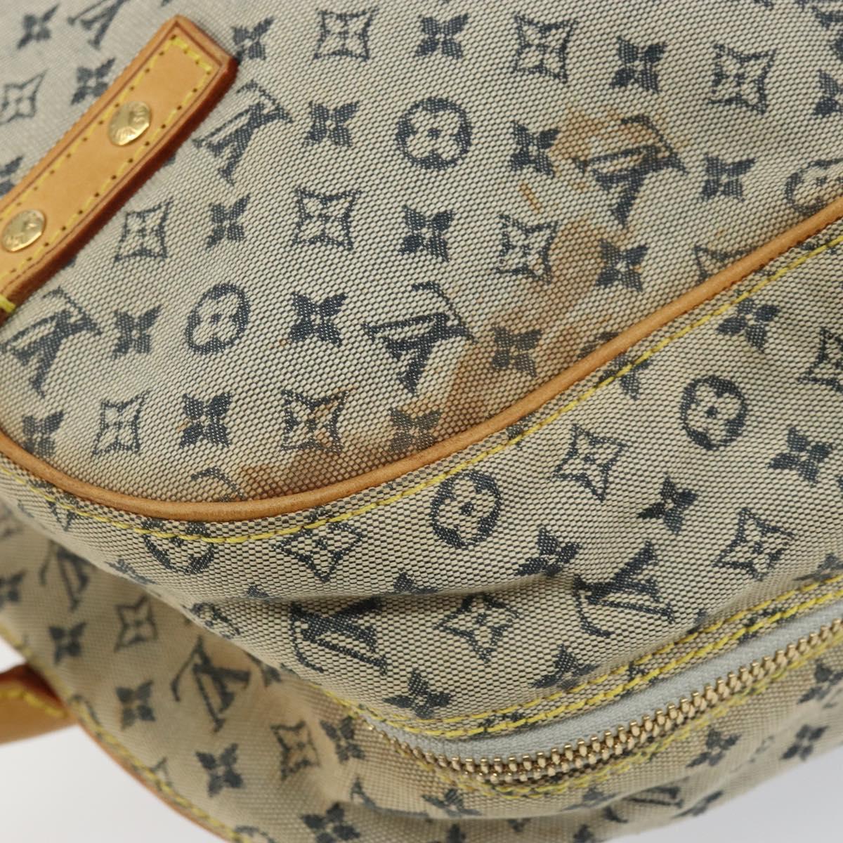 LOUIS VUITTON Monogram Mini Marie Hand Bag Blue M92003 LV Auth th6363