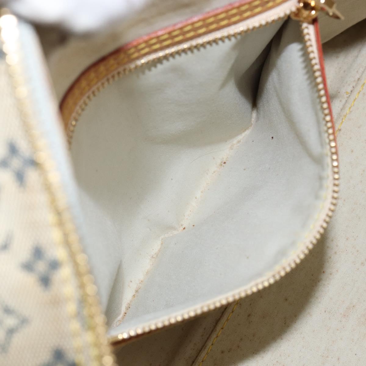 LOUIS VUITTON Monogram Mini Marie Hand Bag Blue M92003 LV Auth th6363