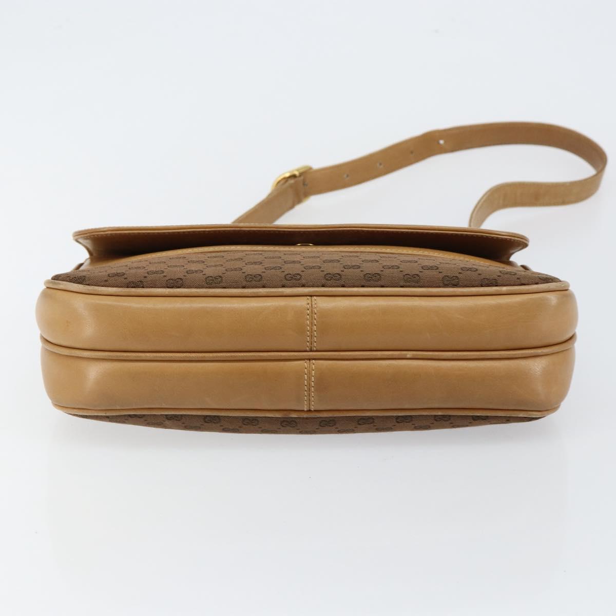 GUCCI Micro GG Canvas Shoulder Bag PVC Beige Gold 30 001 3627 Auth th6366