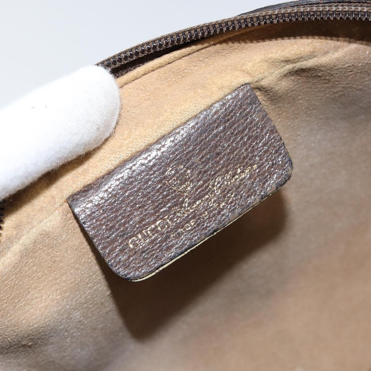 GUCCI GG Supreme Web Sherry Line Clutch Bag PVC Beige Red 75 01 012 Auth th6368