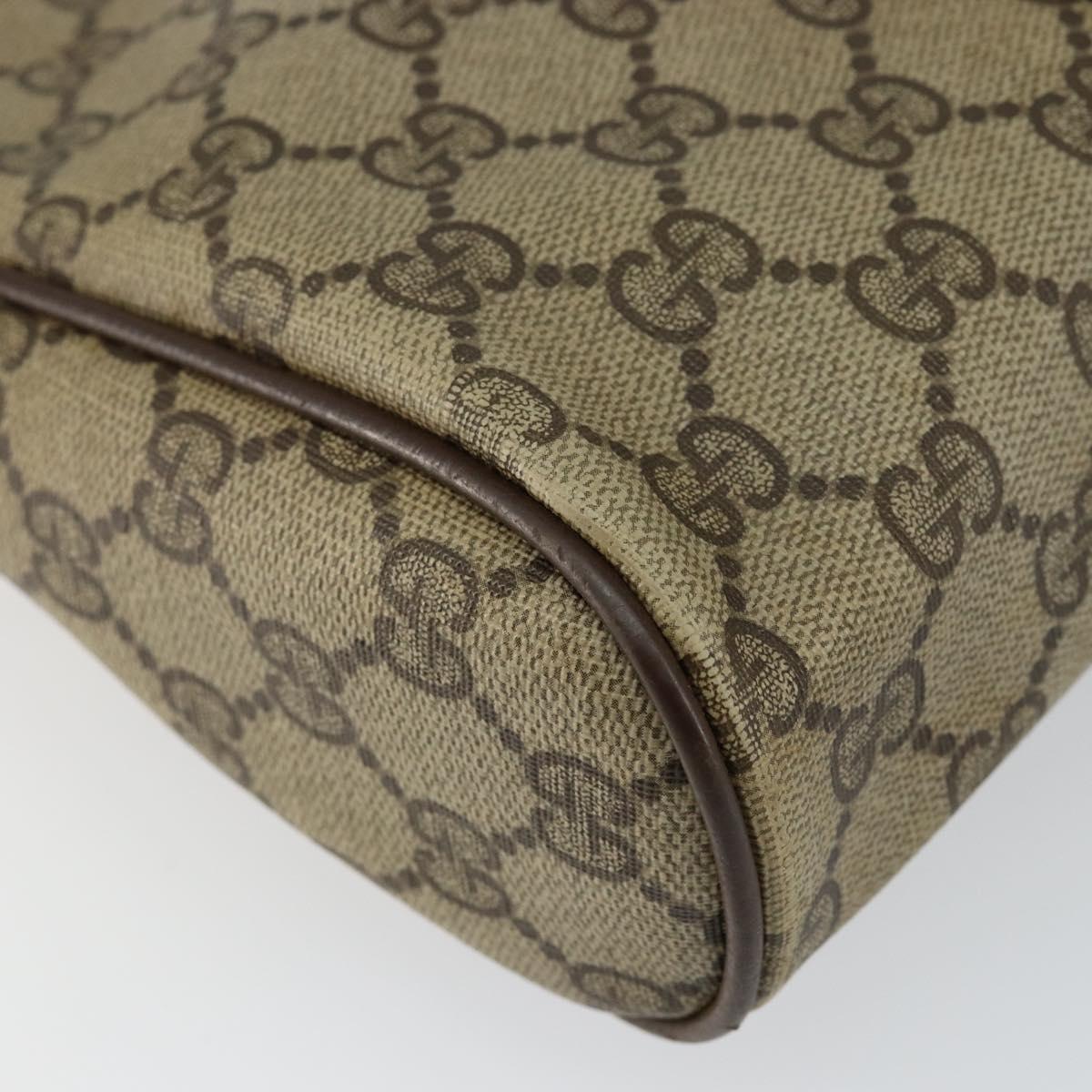 GUCCI GG Supreme Web Sherry Line Clutch Bag PVC Beige Red 75 01 012 Auth th6368