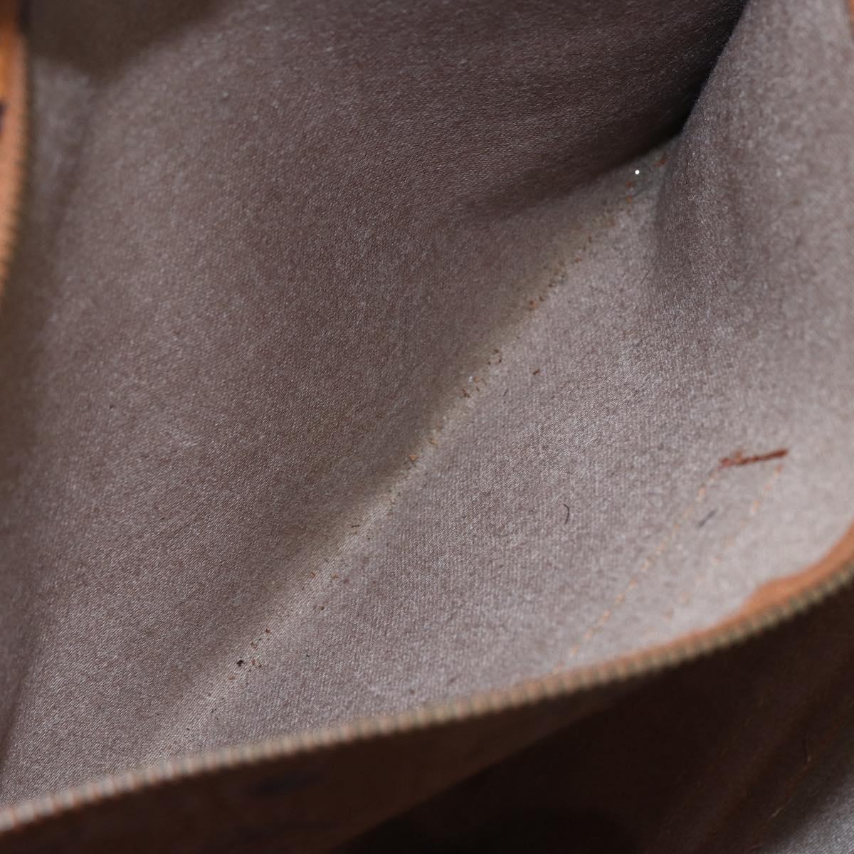 MCM Logogram Vicetos Tote Bag PVC Leather Brown Gold Auth th6372