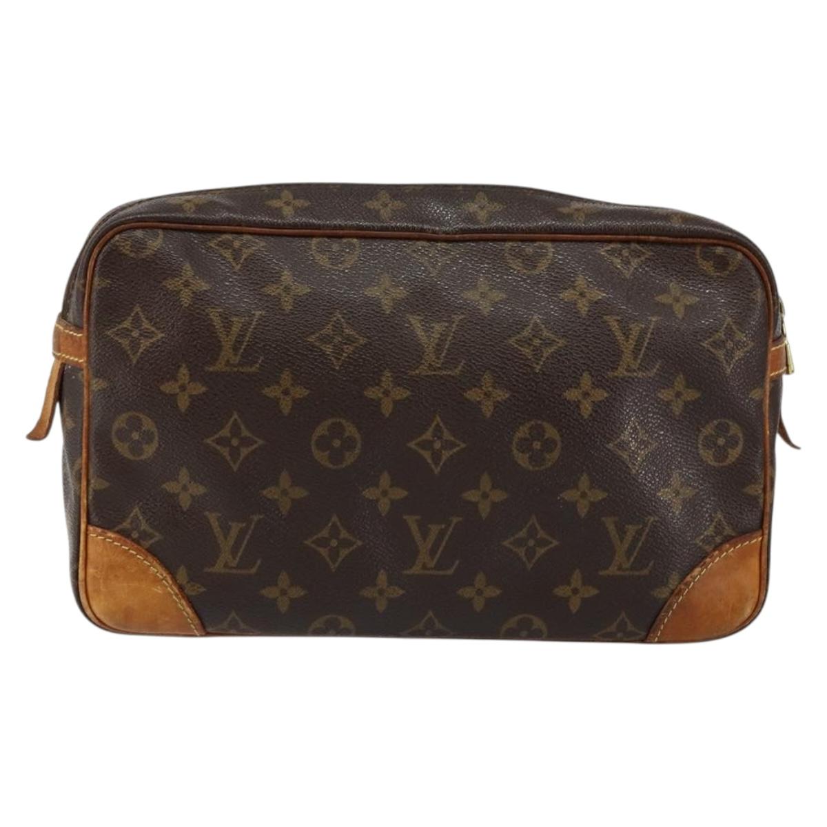 LOUIS VUITTON Monogram Compiegne 28 Clutch Bag M51845 LV Auth th6374