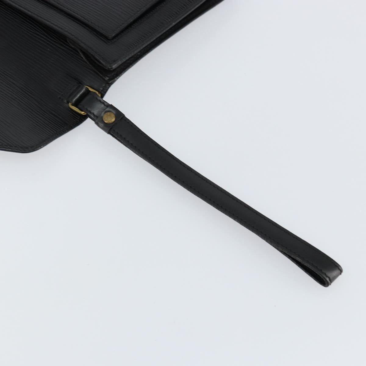 LOUIS VUITTON Epi Serie Dragonne Clutch Bag Black Noir M52612 LV Auth th6377