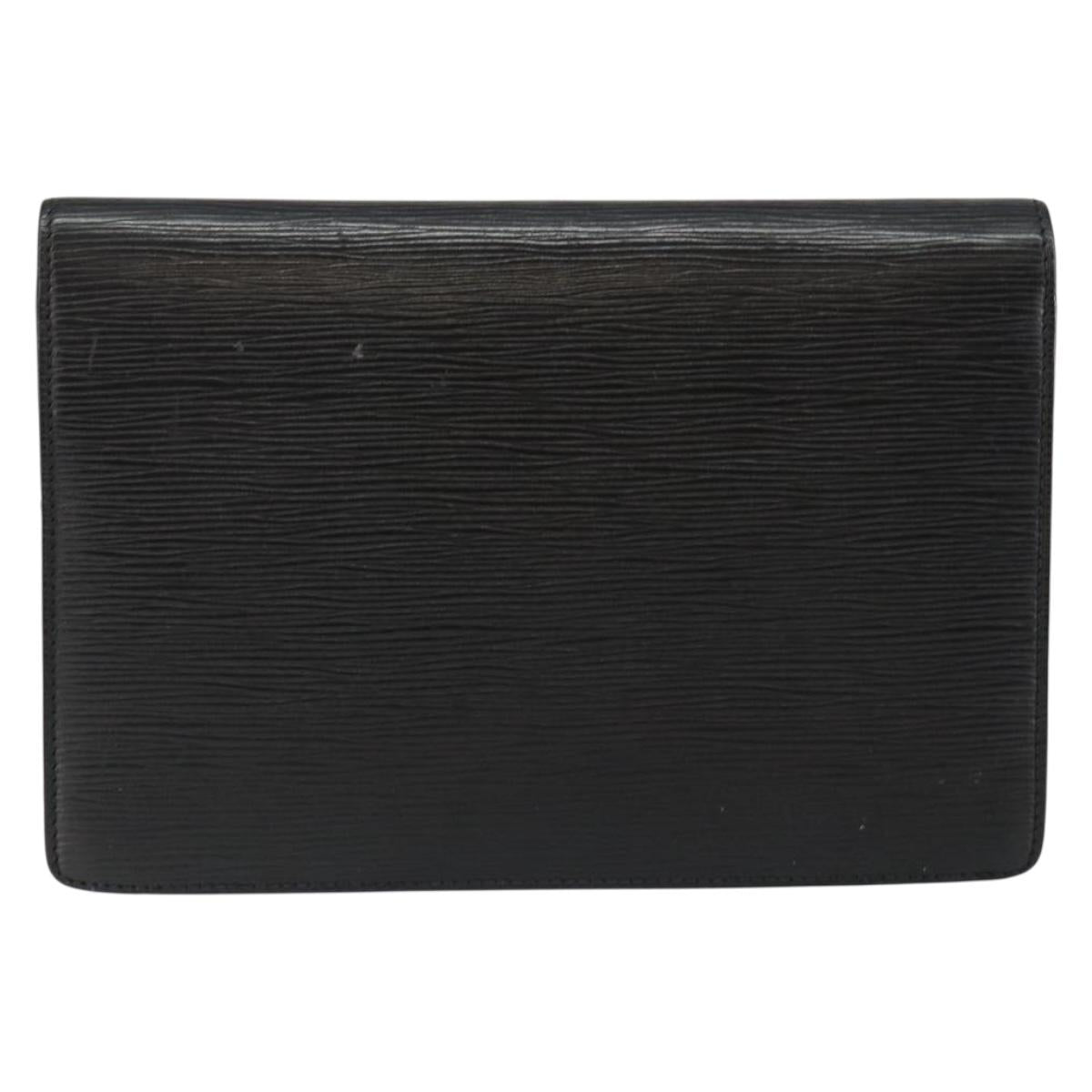 LOUIS VUITTON Epi Serie Dragonne Clutch Bag Black Noir M52612 LV Auth th6377