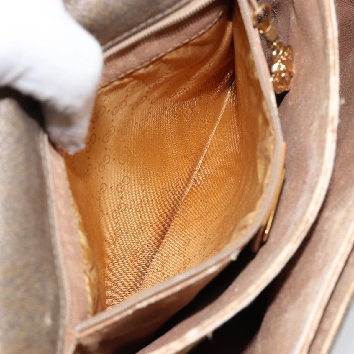 GUCCI Shoulder Bag Canvas Leather Beige Gold 001 14 0712 Auth th6380