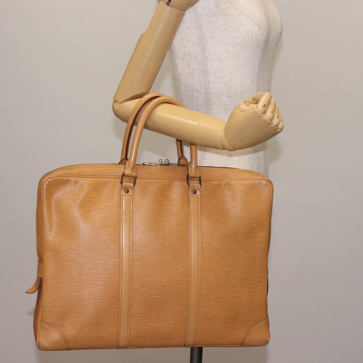 LOUIS VUITTON Epi Porte Documents Voyage Business Bag Beige M54476 Auth th6381
