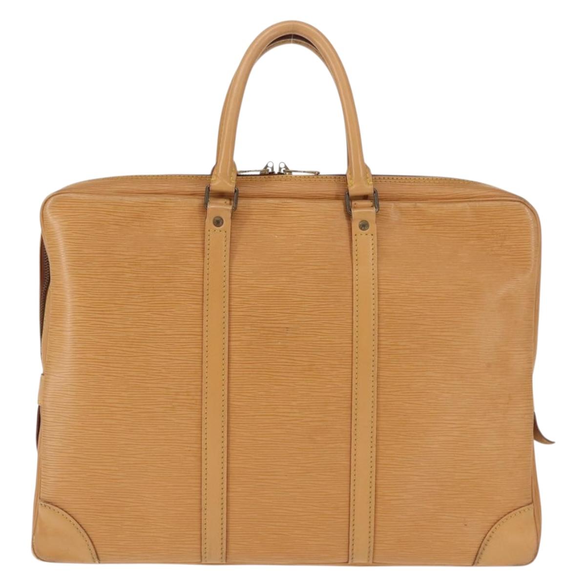 LOUIS VUITTON Epi Porte Documents Voyage Business Bag Beige M54476 Auth th6381