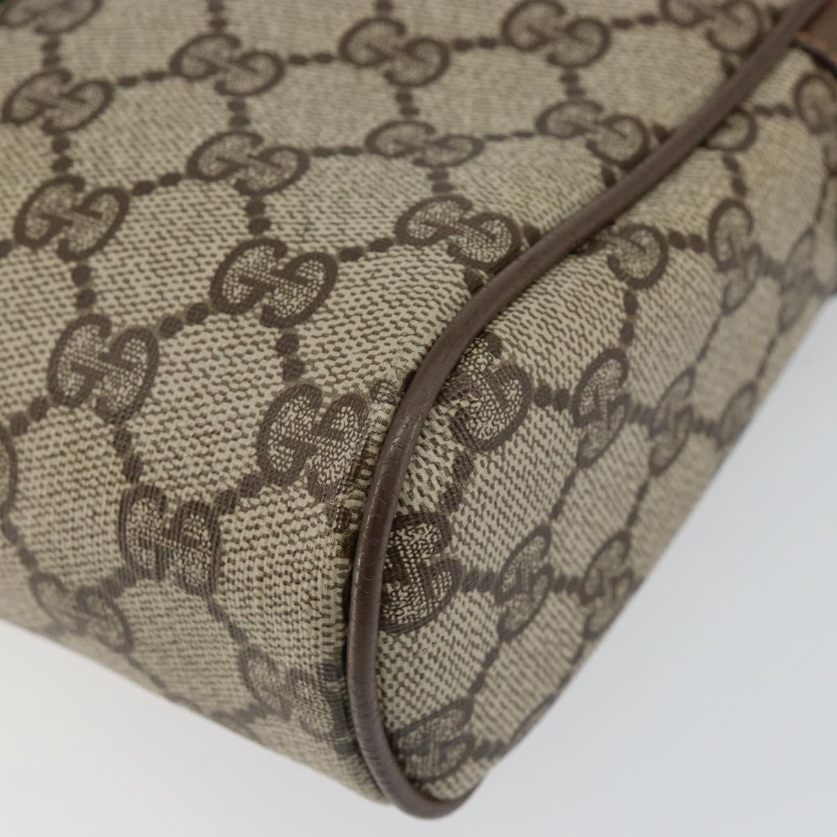 GUCCI GG Supreme Web Sherry Line Clutch Bag PVC Beige Red 89 01 012 Auth th6382