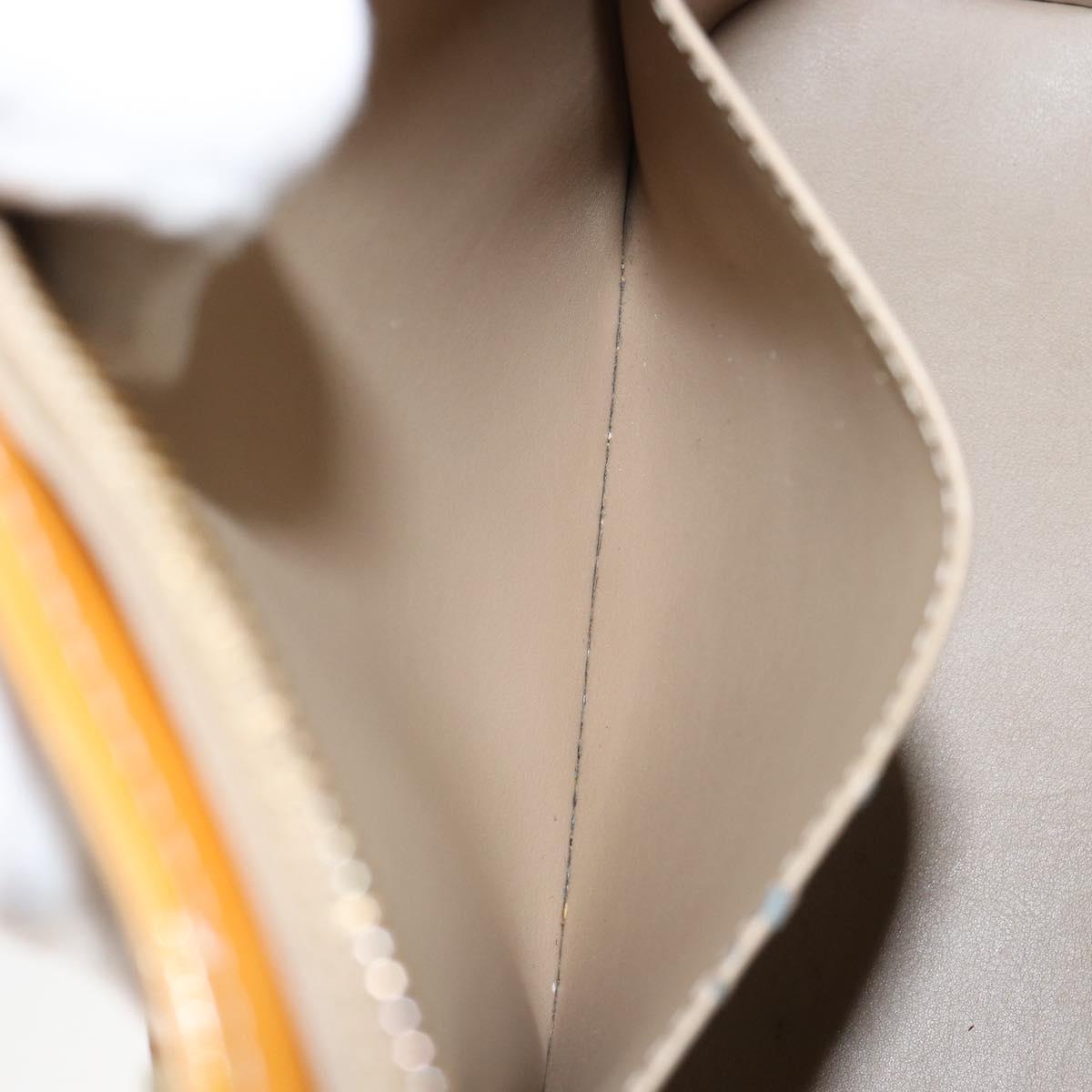 LOUIS VUITTON Monogram Vernis Houston Hand Bag Beige M91004 LV Auth th6384