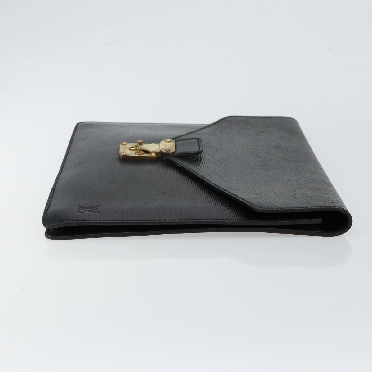 LOUIS VUITTON Epi Porte Documents Senateur Briefcase Black M54452 LV Auth th6385