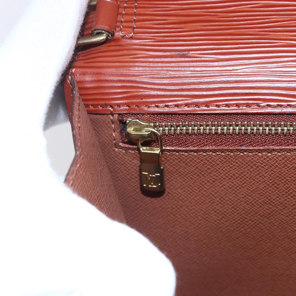 LOUIS VUITTON Epi Serie Dragonne Clutch Bag Kenya Brown M52613 LV Auth th6396