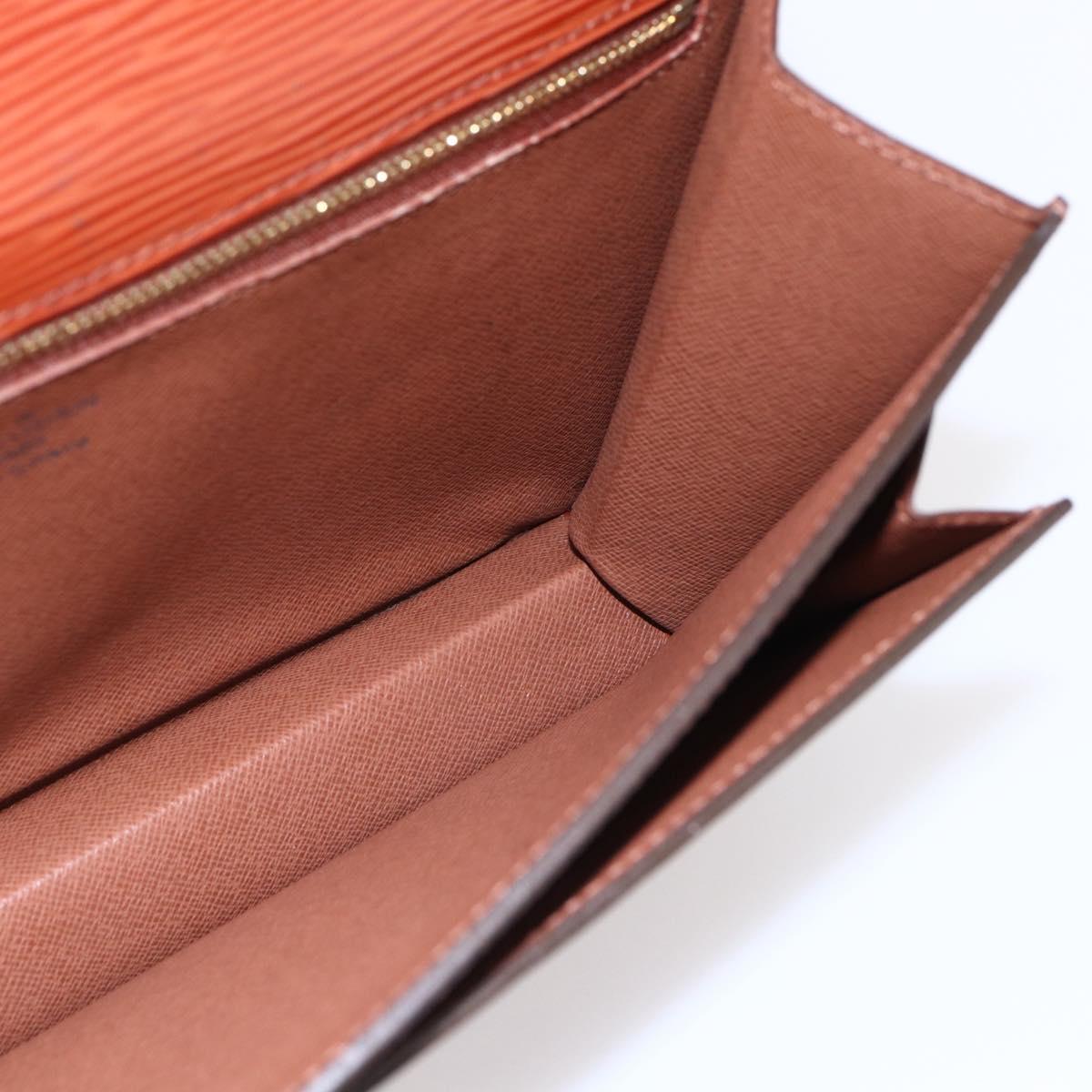 LOUIS VUITTON Epi Serie Dragonne Clutch Bag Kenya Brown M52613 LV Auth th6396