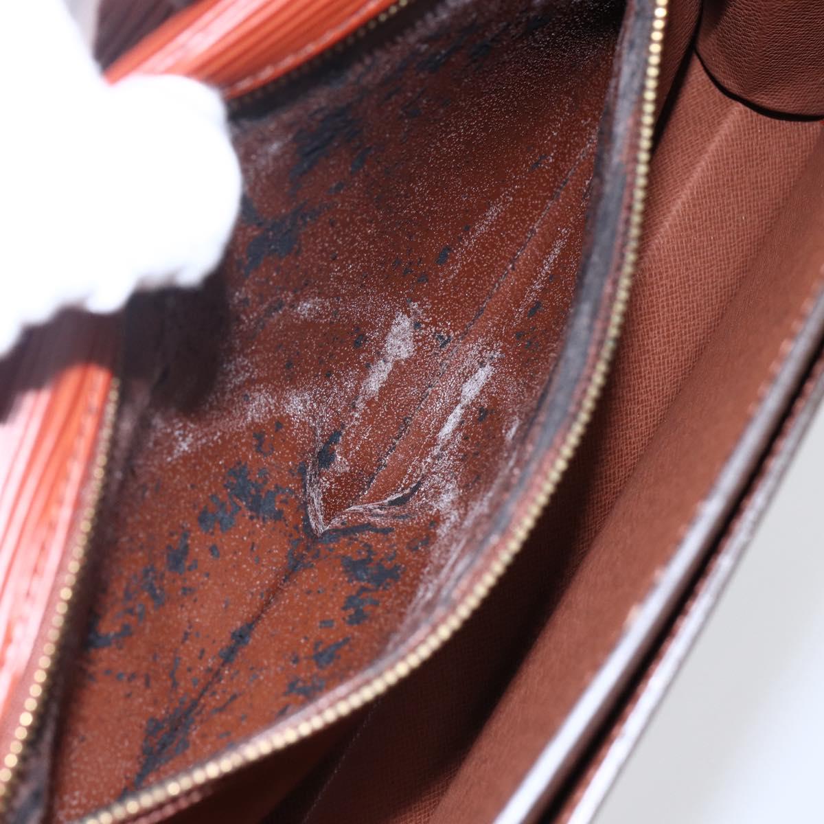 LOUIS VUITTON Epi Serie Dragonne Clutch Bag Kenya Brown M52613 LV Auth th6396