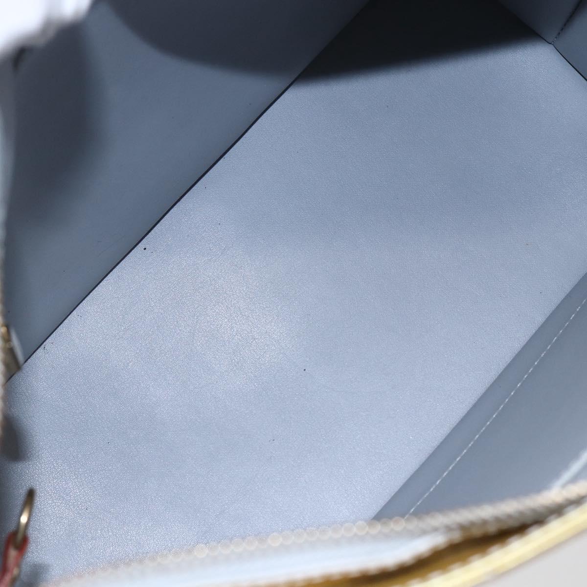 LOUIS VUITTON Monogram Vernis Houston Hand Bag Gris M91053 LV Auth th6399