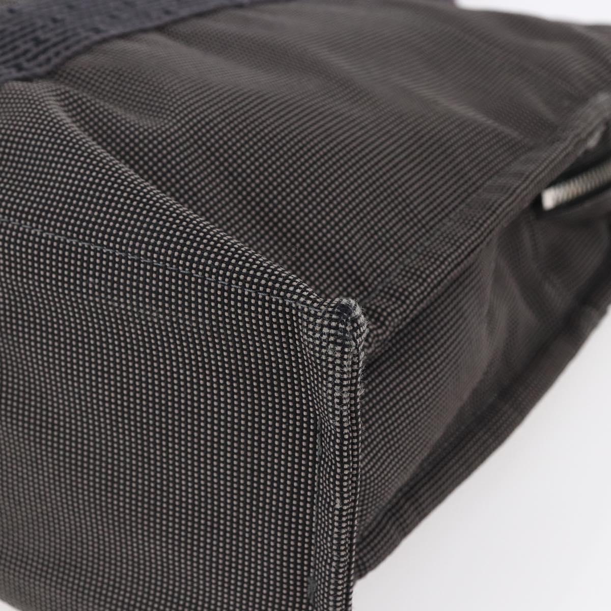 HERMES Her Line MM Hand Bag Canvas Gray Auth th6407