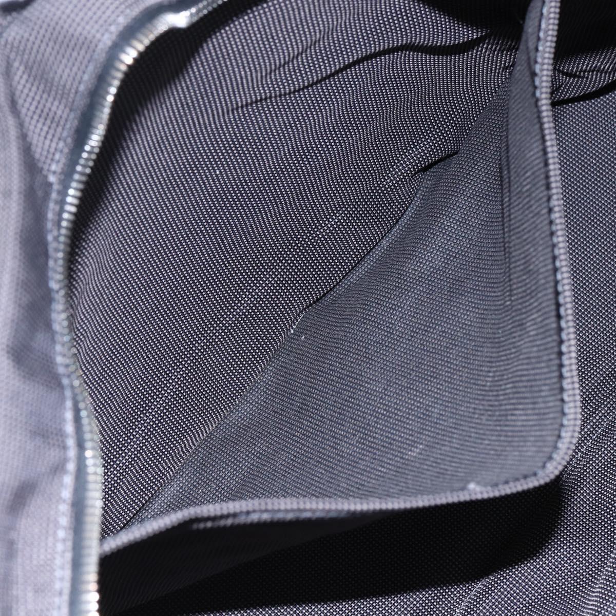 HERMES Her Line MM Hand Bag Canvas Gray Auth th6407