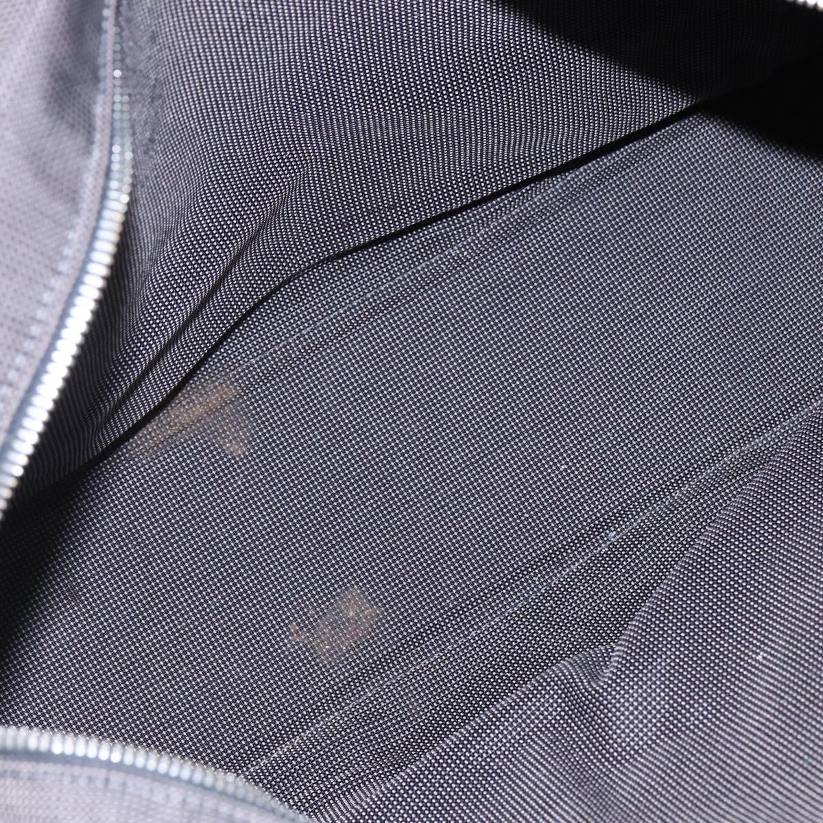 HERMES Her Line MM Hand Bag Canvas Gray Auth th6408