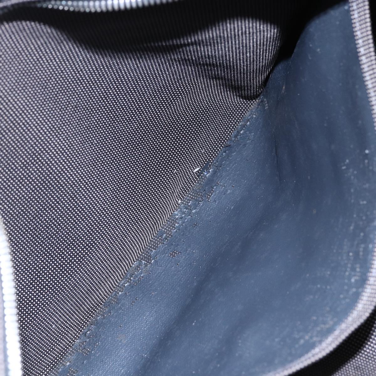 HERMES Her Line MM Hand Bag Canvas Gray Auth th6408