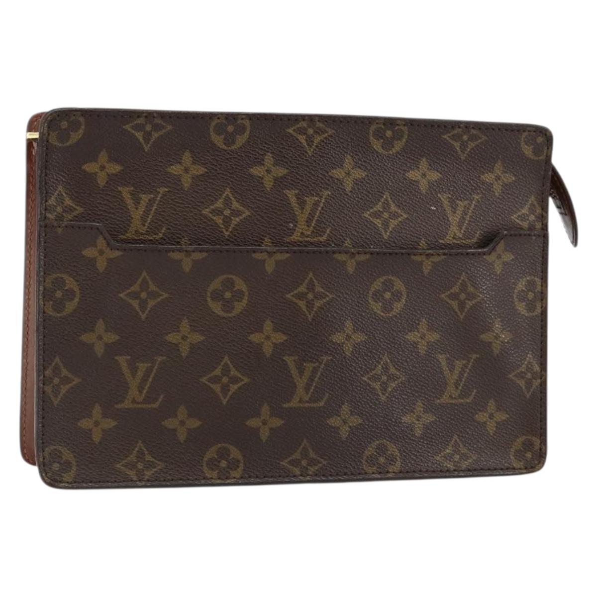 LOUIS VUITTON Monogram Pochette Homme Clutch Bag M51795 LV Auth th6411