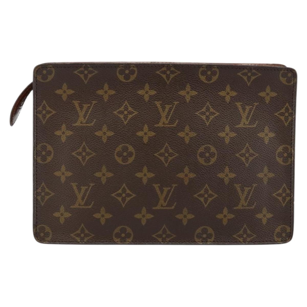 LOUIS VUITTON Monogram Pochette Homme Clutch Bag M51795 LV Auth th6411