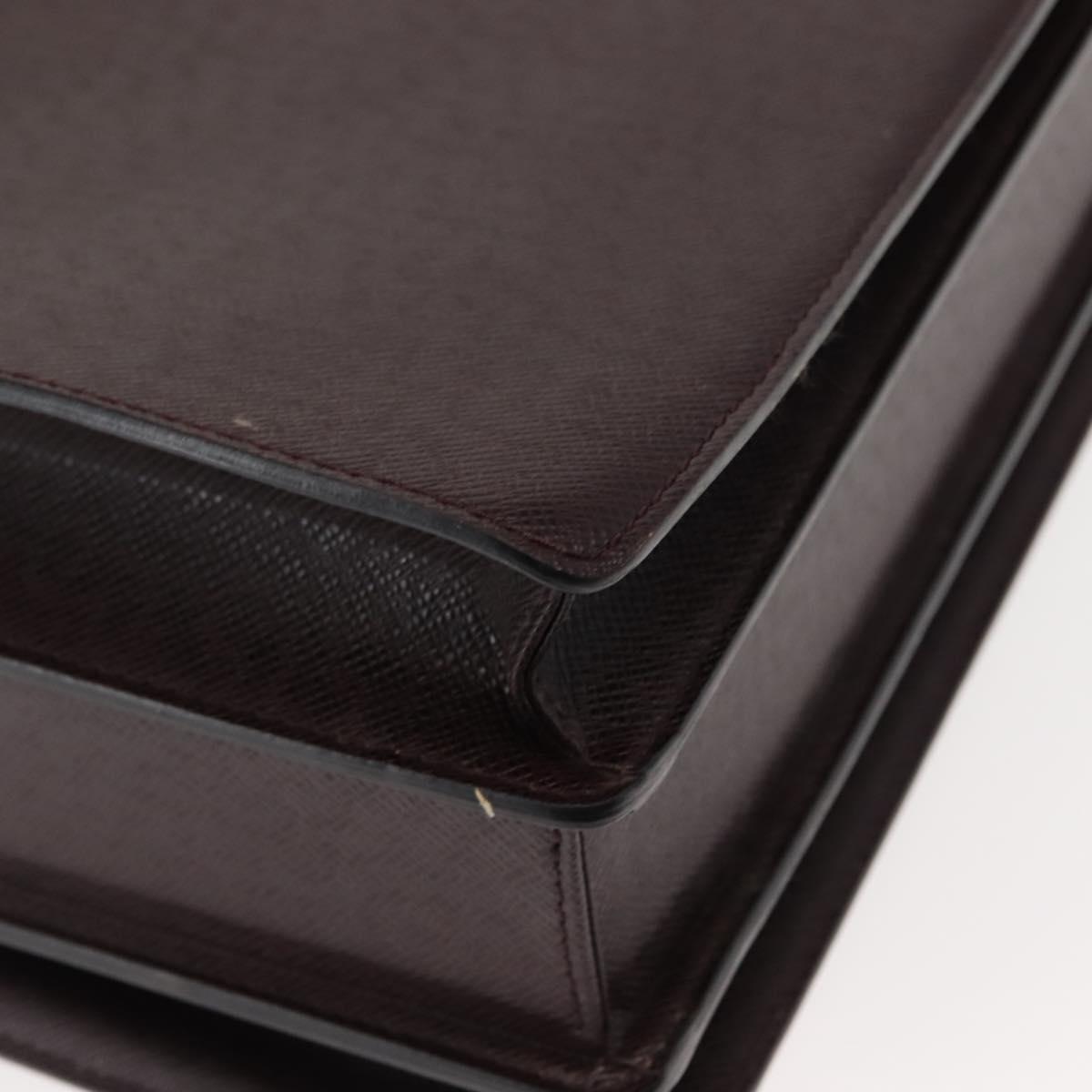 LOUIS VUITTON Taiga Leather Ural Briefcase Acajou M30026 LV Auth th6414