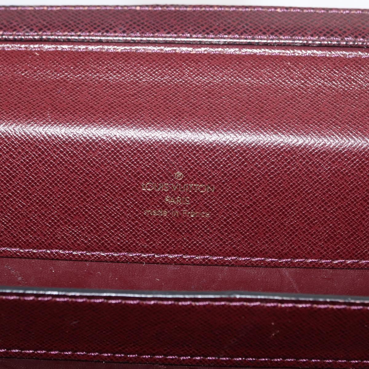 LOUIS VUITTON Taiga Leather Ural Briefcase Acajou M30026 LV Auth th6414