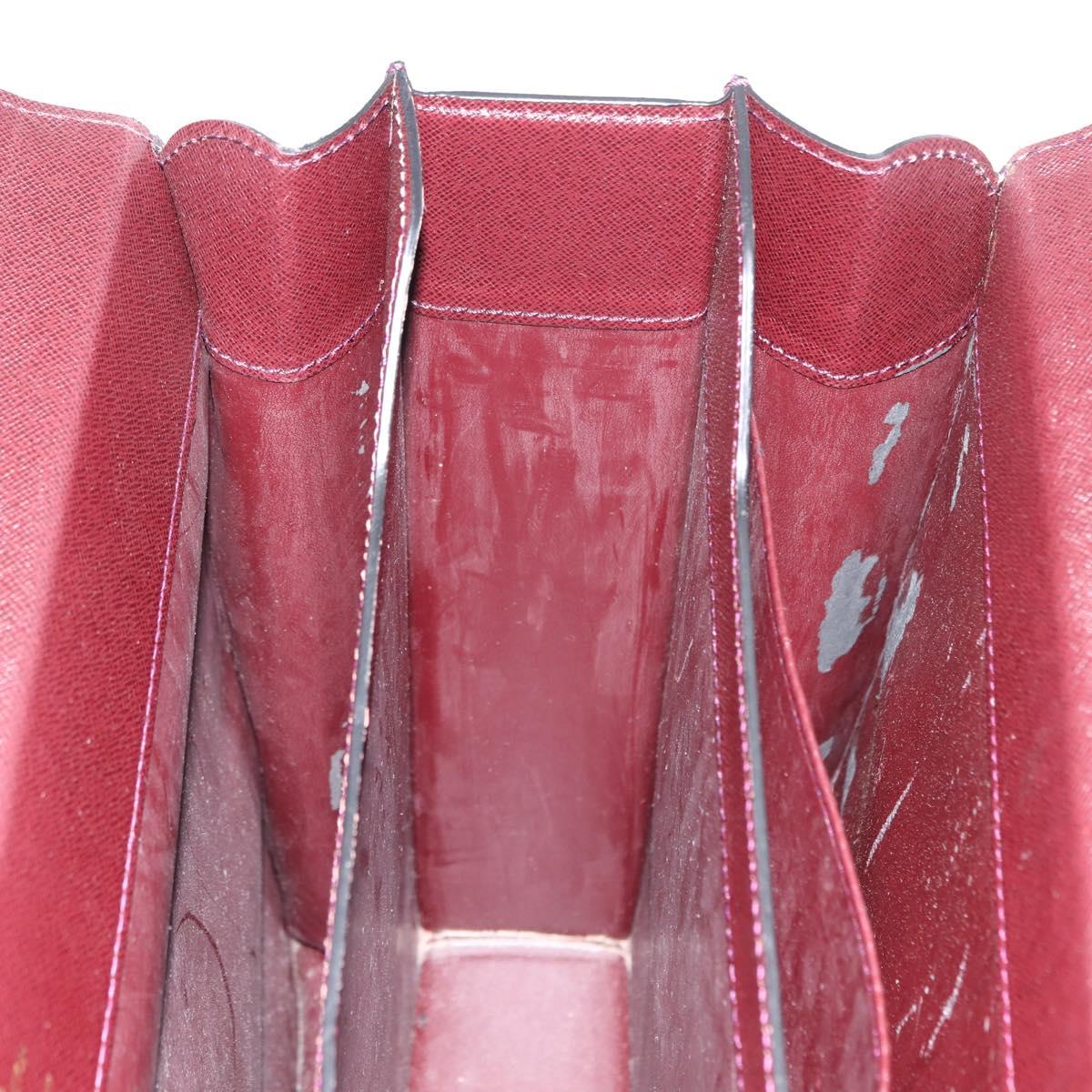 LOUIS VUITTON Taiga Leather Ural Briefcase Acajou M30026 LV Auth th6414