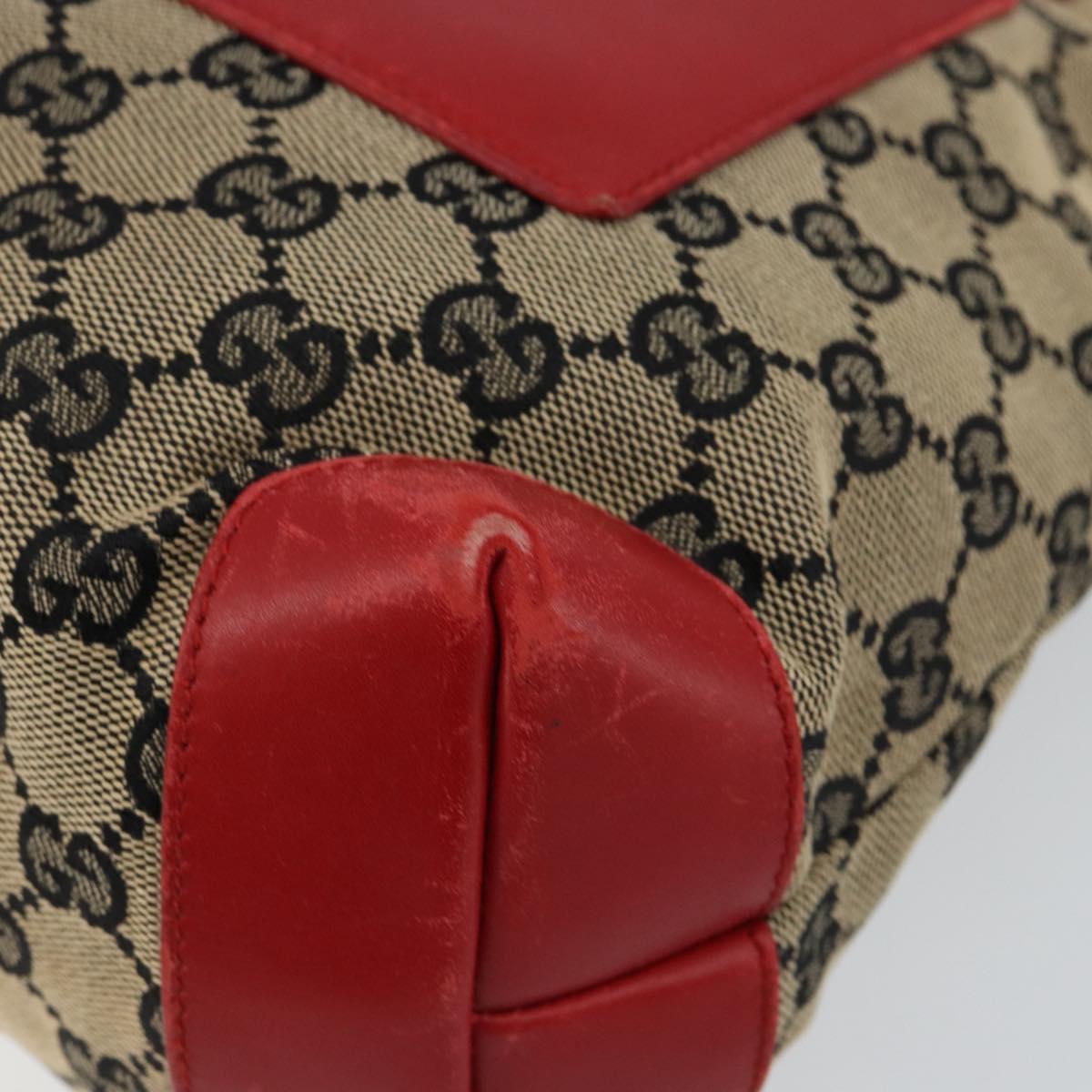 GUCCI GG Canvas Tote Bag Navy Red Auth th6417