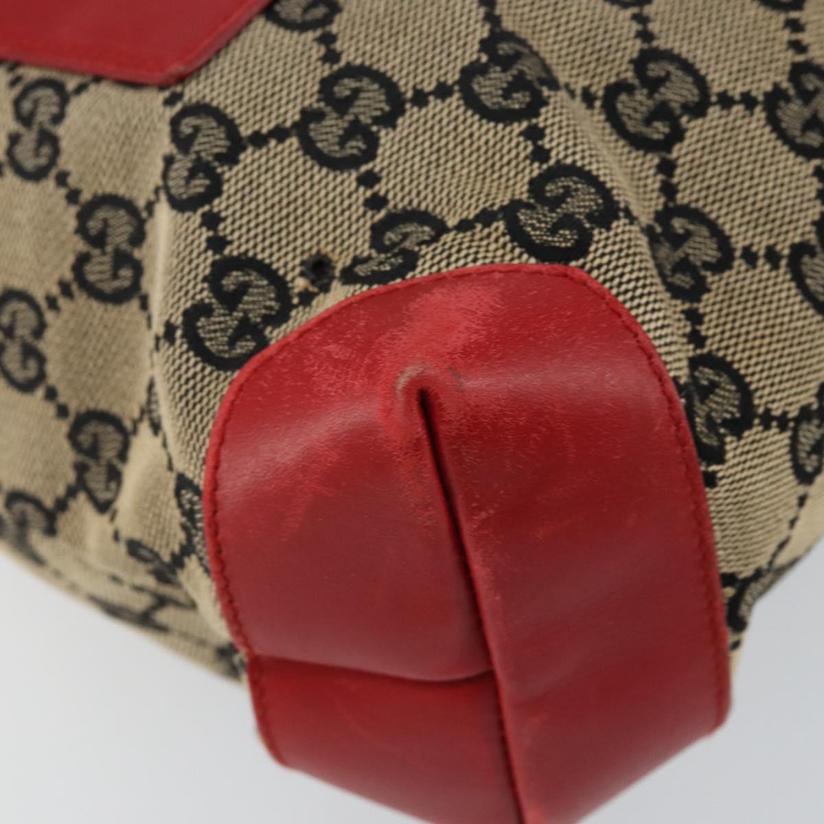 GUCCI GG Canvas Tote Bag Navy Red Auth th6417