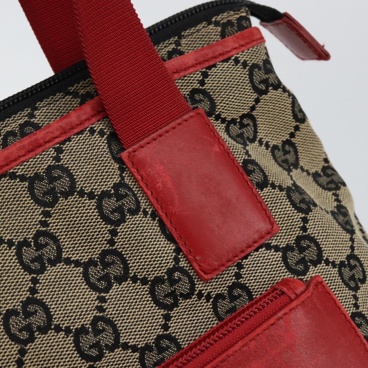 GUCCI GG Canvas Tote Bag Navy Red Auth th6417