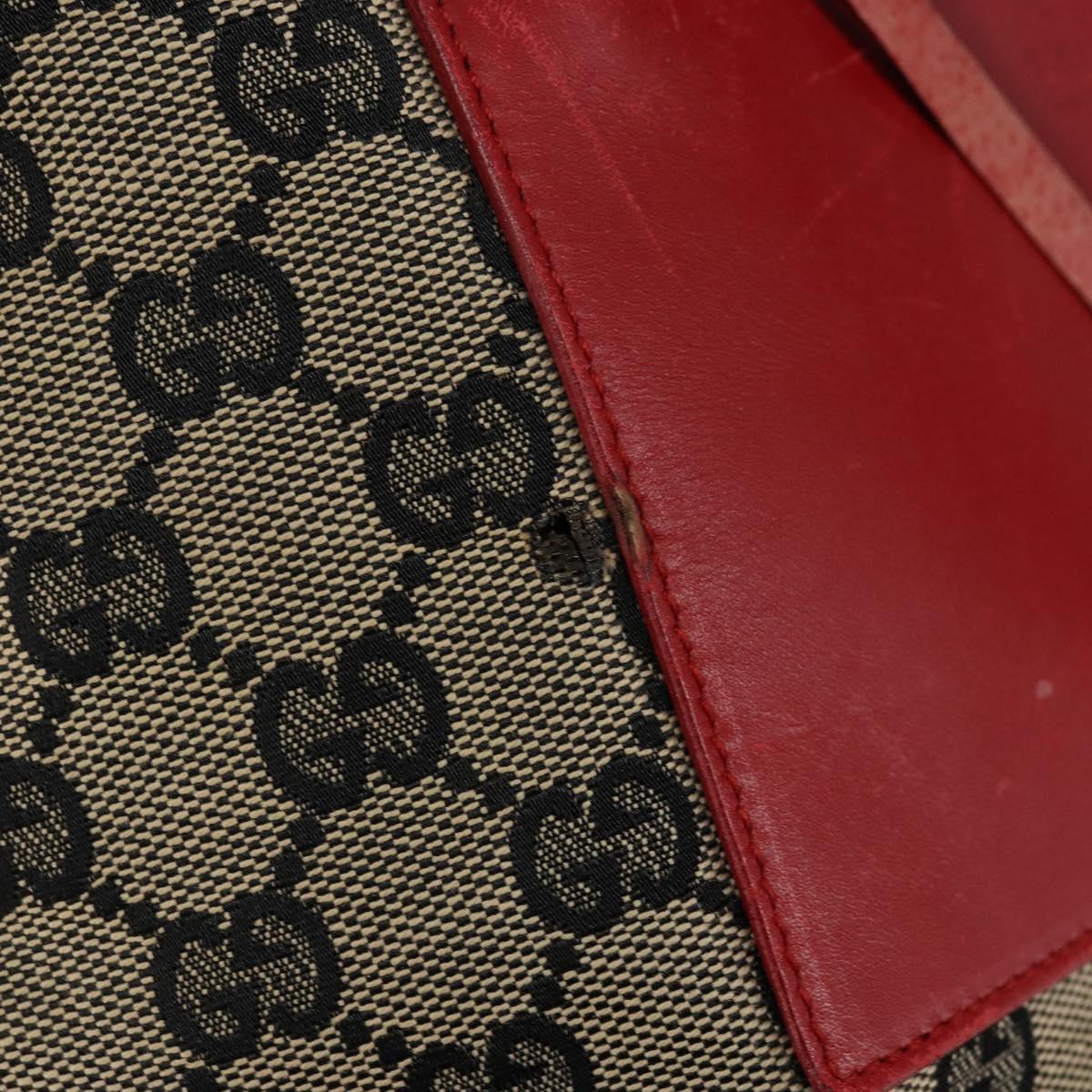 GUCCI GG Canvas Tote Bag Navy Red Auth th6417