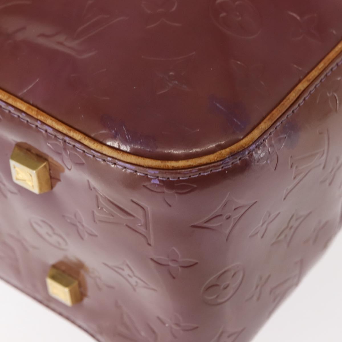 LOUIS VUITTON Monogram Vernis Sutton Hand Bag Purple Viole M91081 LV Auth th6423