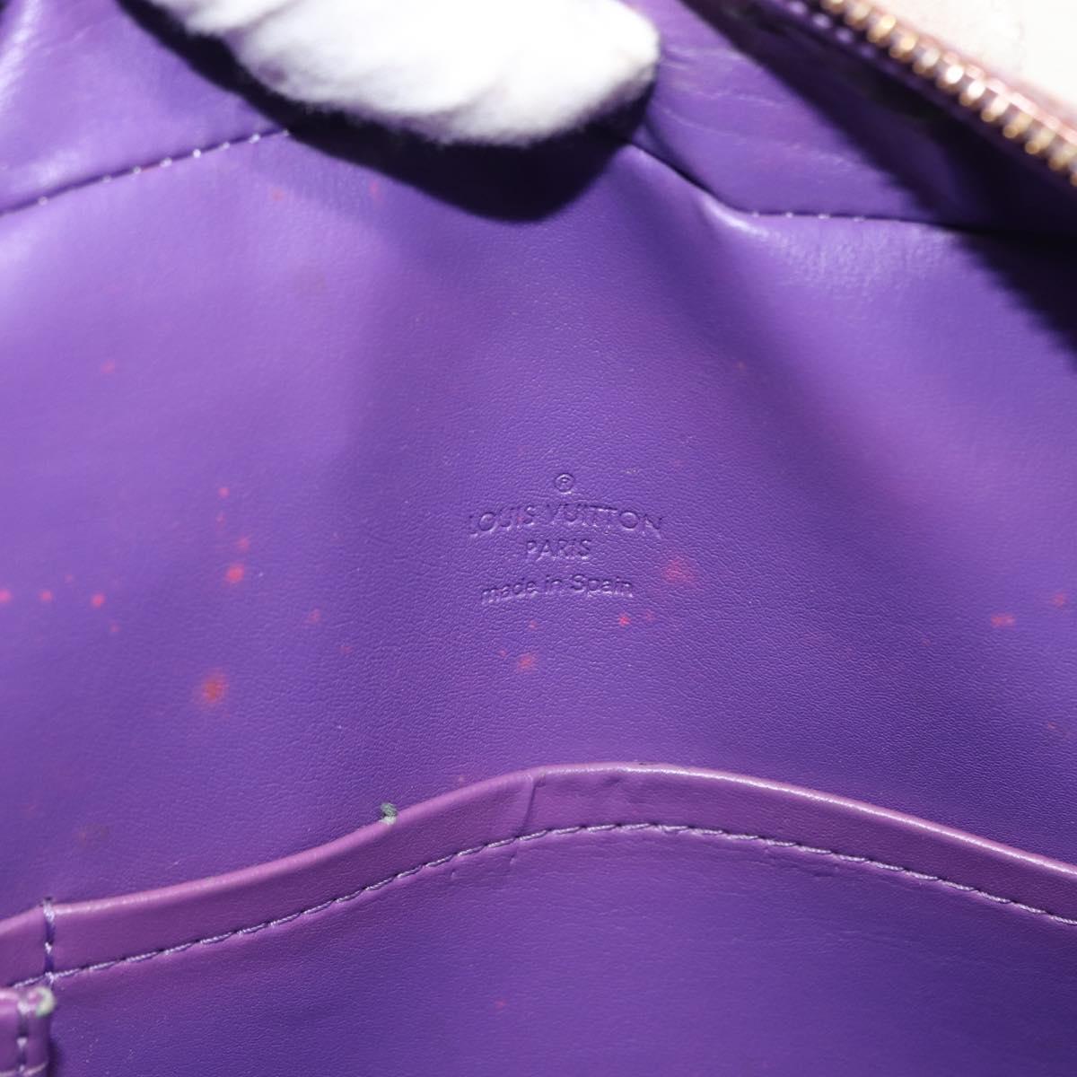 LOUIS VUITTON Monogram Vernis Sutton Hand Bag Purple Viole M91081 LV Auth th6423