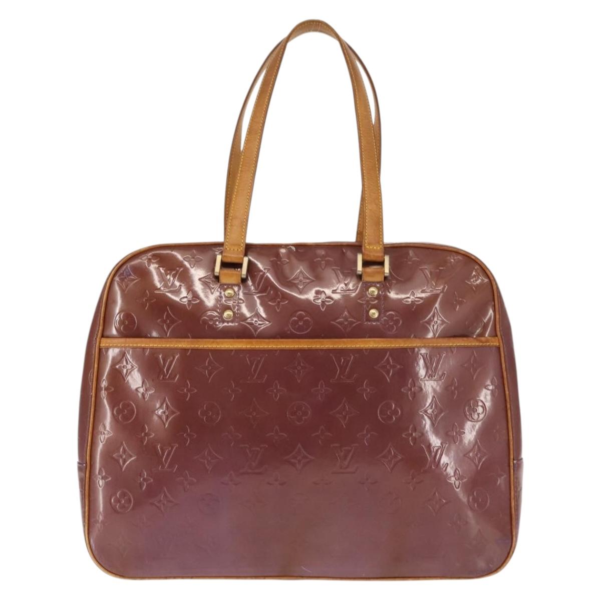 LOUIS VUITTON Monogram Vernis Sutton Hand Bag Purple Viole M91081 LV Auth th6423