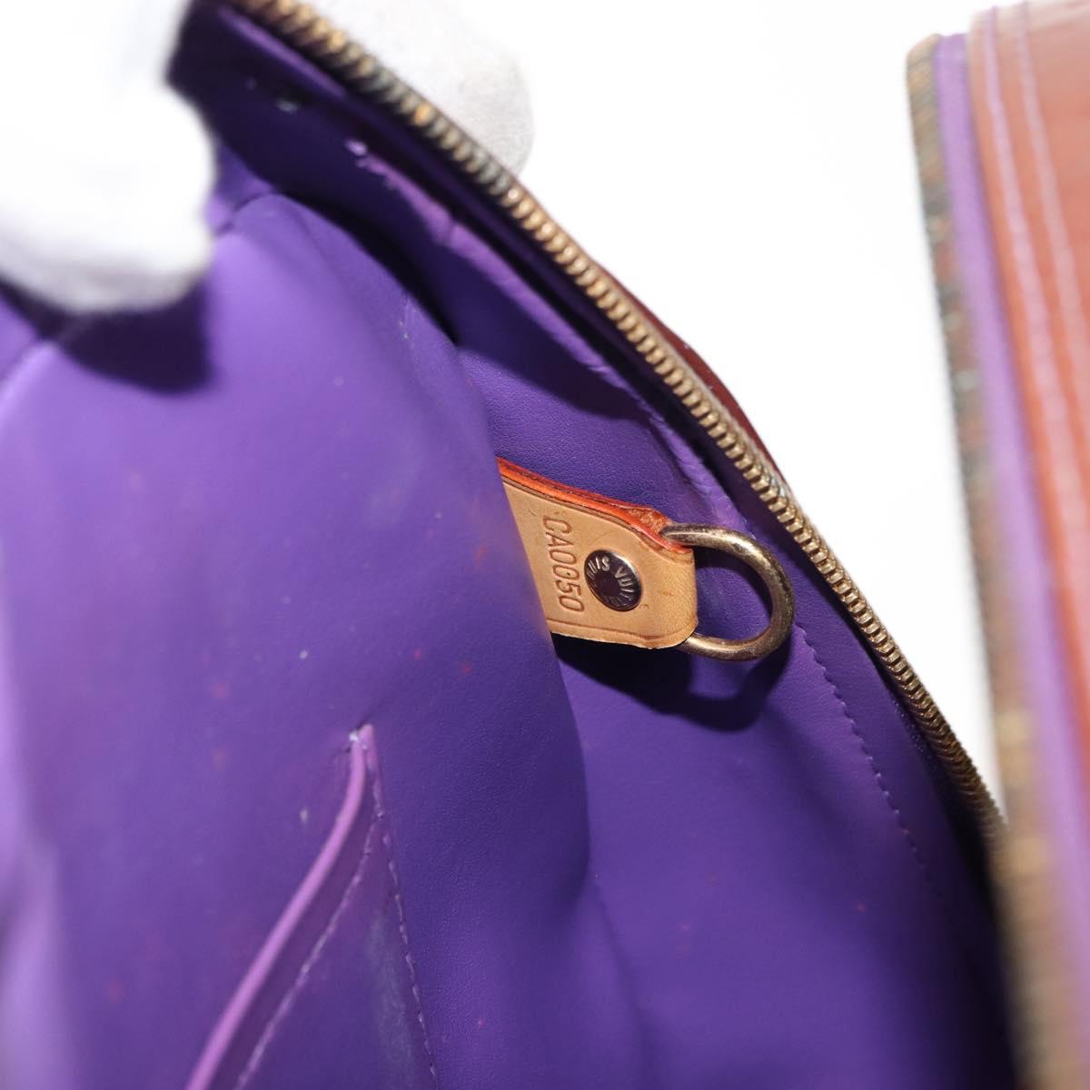 LOUIS VUITTON Monogram Vernis Sutton Hand Bag Purple Viole M91081 LV Auth th6423