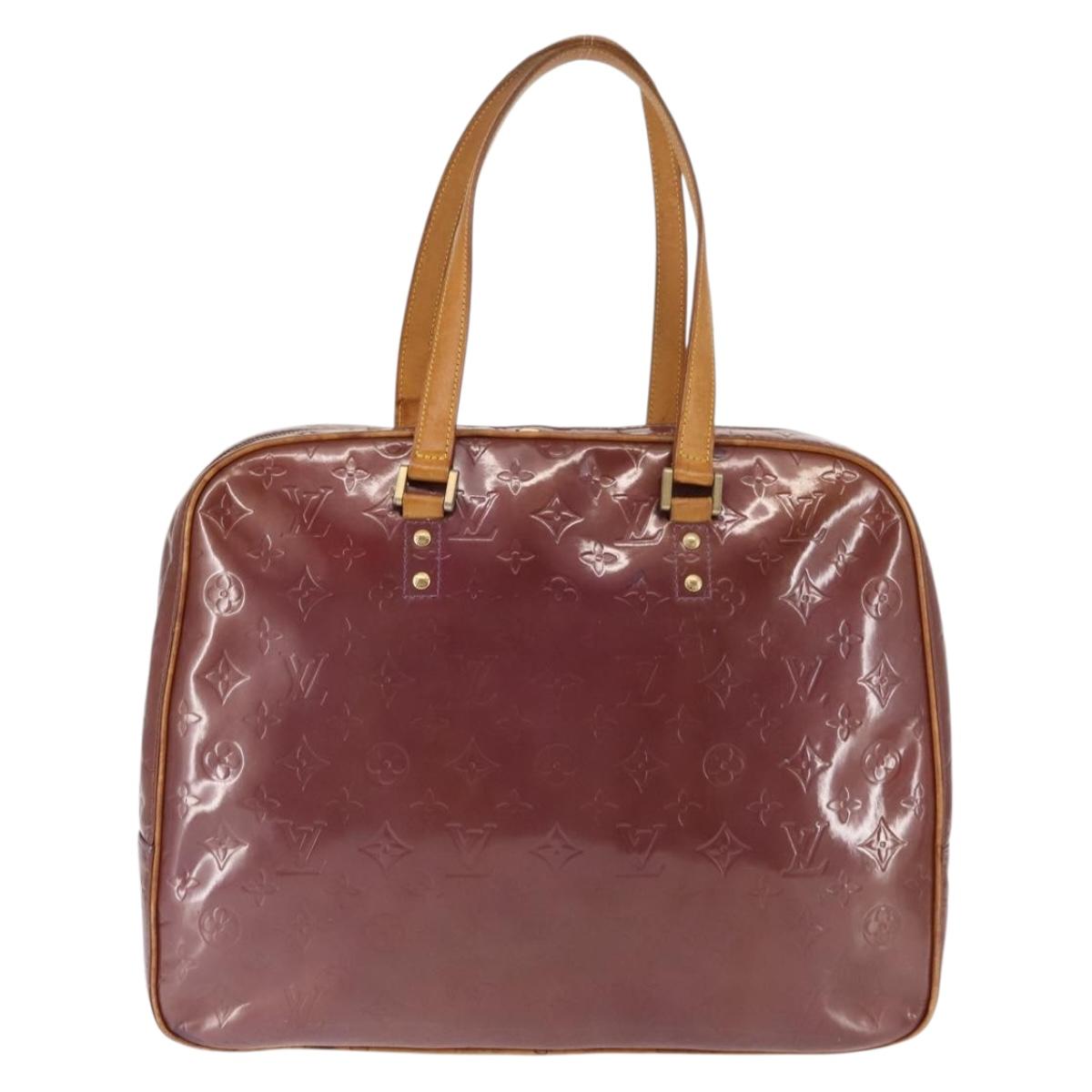 LOUIS VUITTON Monogram Vernis Sutton Hand Bag Purple Viole M91081 LV Auth th6423