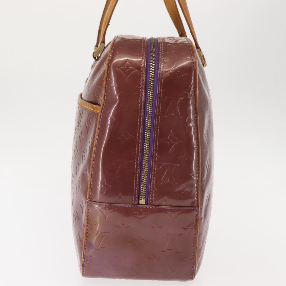 LOUIS VUITTON Monogram Vernis Sutton Hand Bag Purple Viole M91081 LV Auth th6423