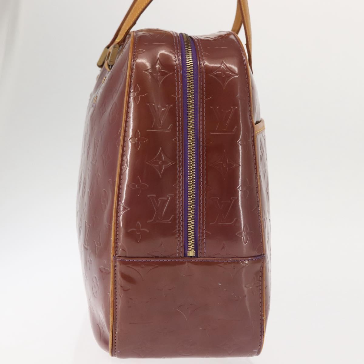 LOUIS VUITTON Monogram Vernis Sutton Hand Bag Purple Viole M91081 LV Auth th6423
