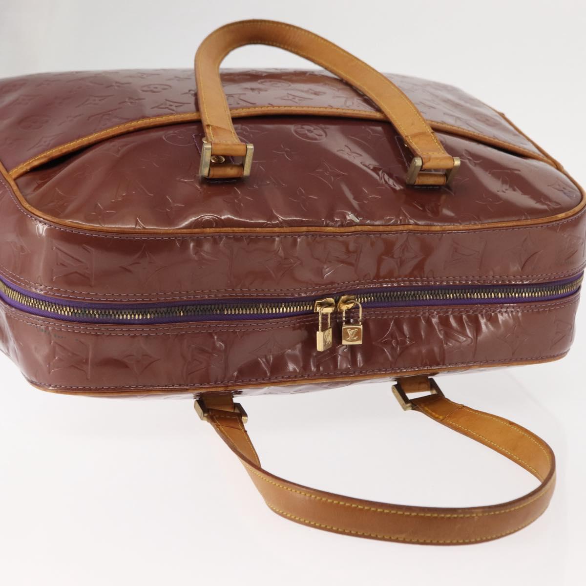 LOUIS VUITTON Monogram Vernis Sutton Hand Bag Purple Viole M91081 LV Auth th6423