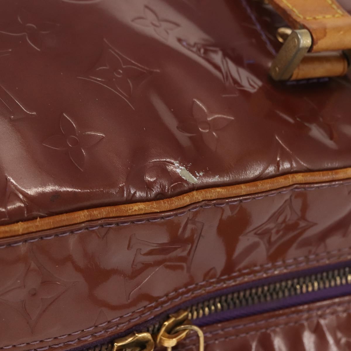 LOUIS VUITTON Monogram Vernis Sutton Hand Bag Purple Viole M91081 LV Auth th6423